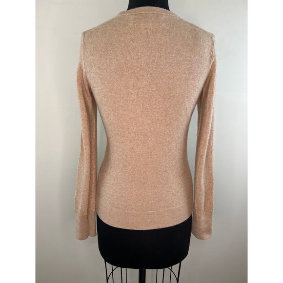 C. Wonder Beige Wool Knit Frenchie Dog Face Graphic Long Sleeve Sweater S Small - Picture 5 of 9